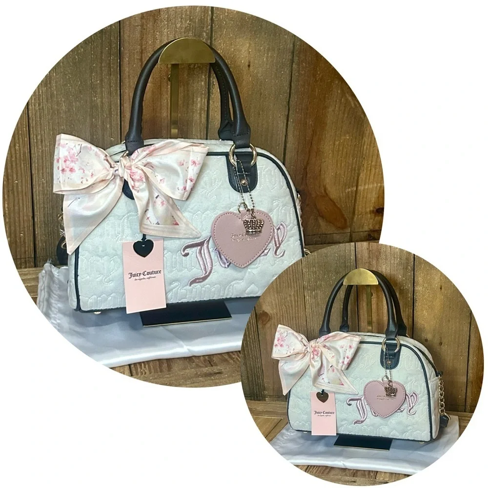 Juicy Couture White and Black Satchel